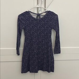 btween Navy Floral Long Sleeve Dress